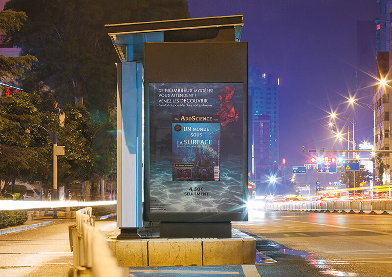 AdoScience mockup Pub d'affichage