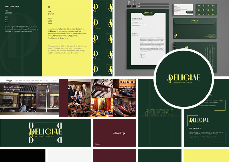 Deliciae & Aubercy Mockup moodboard